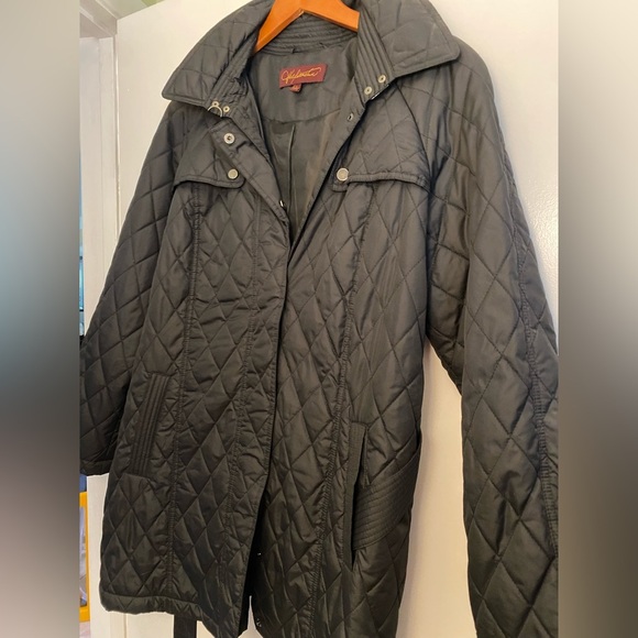Hal Rubenstein Black Quilted Jacket Size Large - Picture 1 of 4